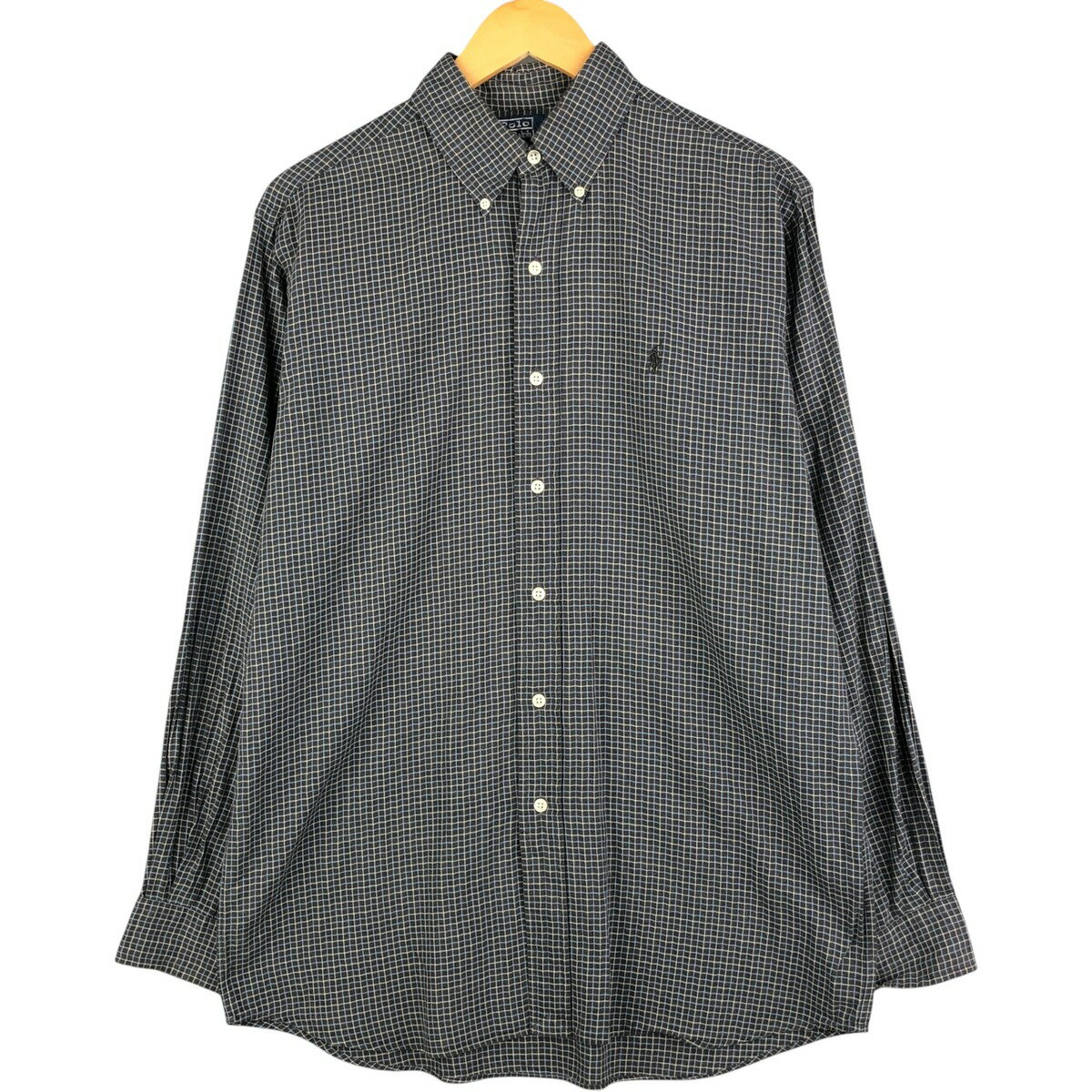 古着 ラルフローレン Ralph Lauren POLO by Ralph Lauren ELLINGTON 長袖 ボタンダウンチェックシャツ メンズM相当 /eaa590757 【中古】 【251103】 春夏秋冬