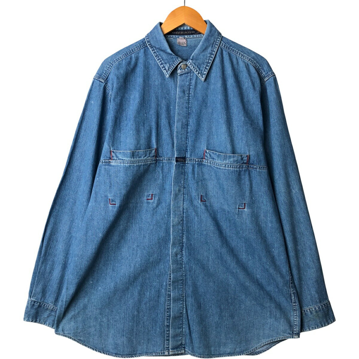乐天商城 - 古着 GIRBAUD 長袖 デニムシャツ メンズL相当 /eaa590940 【中古】 【251107】 【SS2606_30