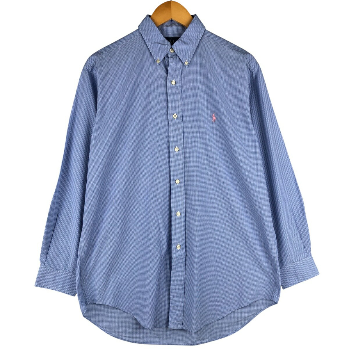 樂天商城 - 古着 ラルフローレン Ralph Lauren YARMOUTH ギンガムチェック 長袖 ボタンダウンチェックシャツ メンズM相当 /eaa590977 【中古】 【251108】