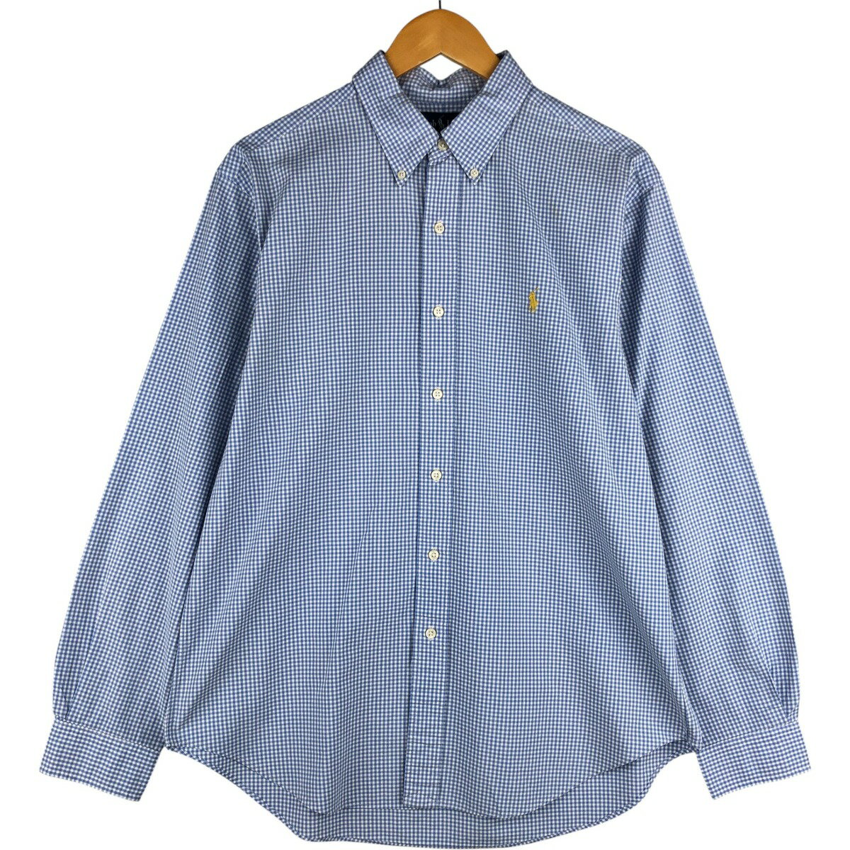 樂天商城 - 古着 ラルフローレン Ralph Lauren CLASSIC FIT クラシックフィット ギンガムチェック 長袖 ボタンダウンチェックシャツ メンズL相当 /eaa590981 【中古】 【251108】 【SS2606_10】