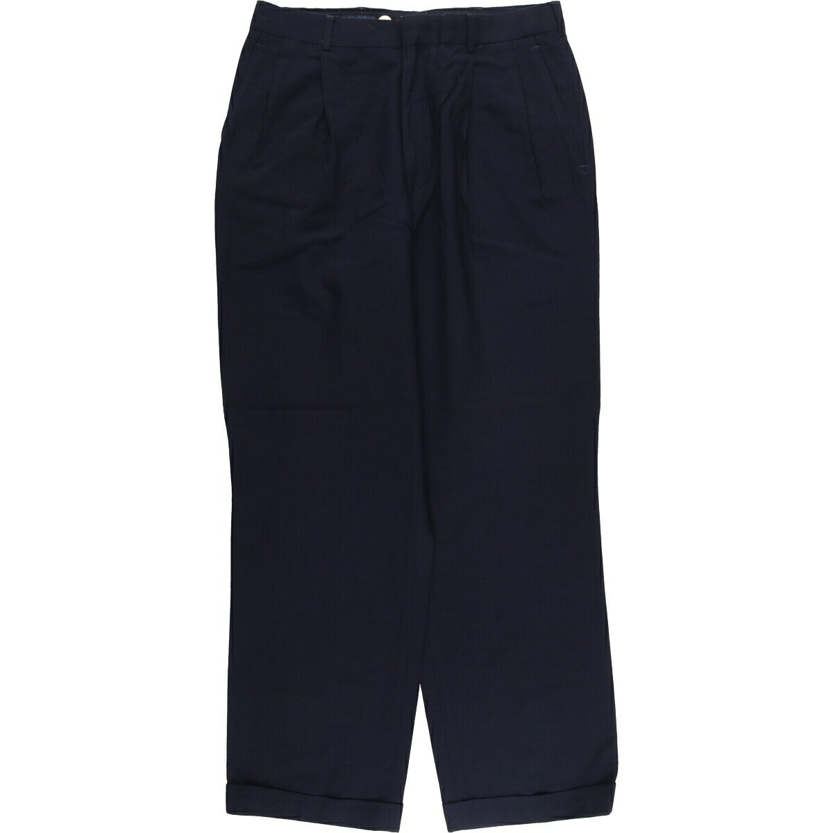 Other - 古着 80~90'S ランズエンド LANDS' END ツータック ウールパンツ スラックス USA製 メンズw32相当 ヴィンテージ /eaa591214 【中古】 【251019】 ネイビー系 春夏秋冬