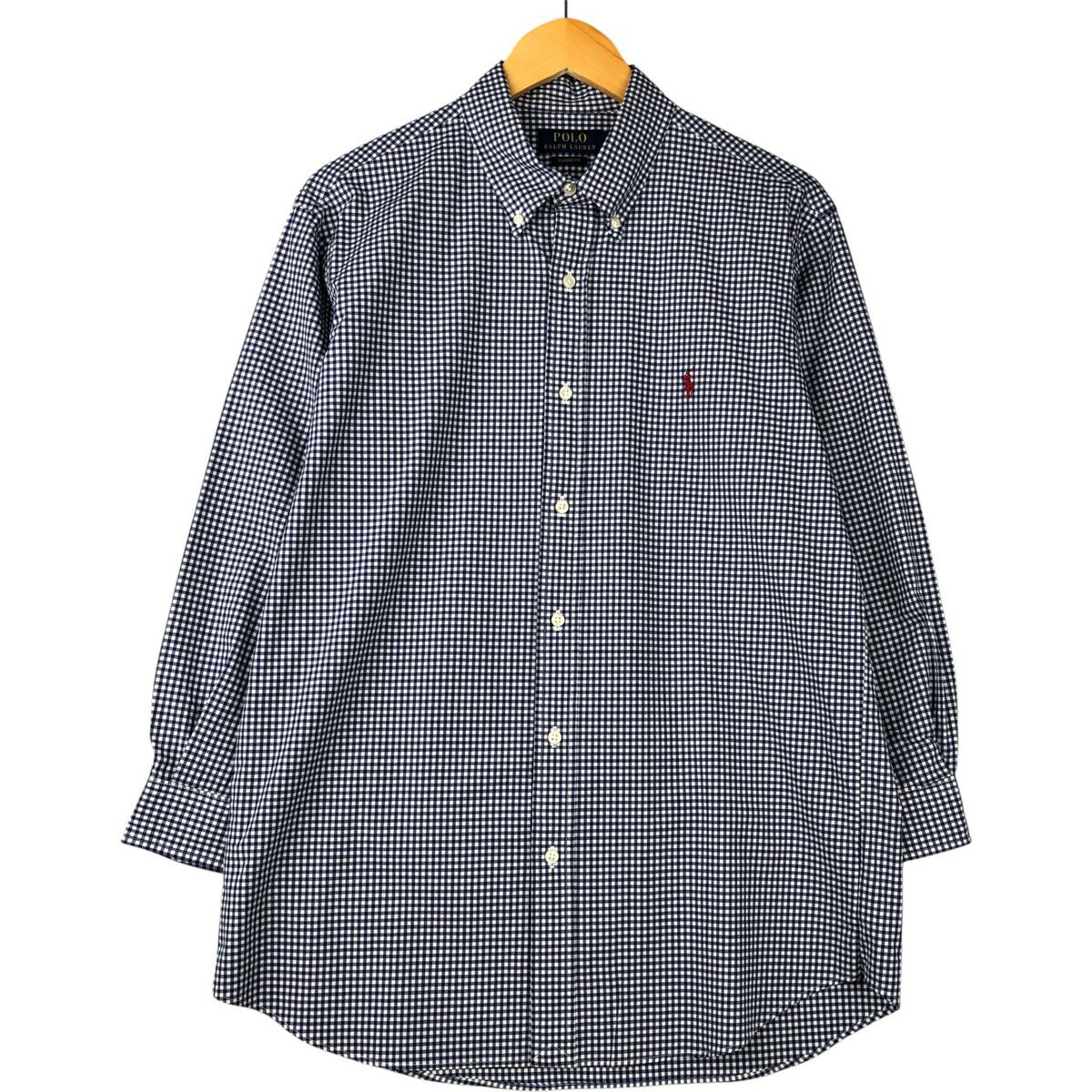 樂天商城 - 古着 ラルフローレン Ralph Lauren CLASSIC FIT クラシックフィット ギンガムチェック 長袖 ボタンダウンチェックシャツ メンズL相当 /eaa591238 【中古】 【251023】 【SS2606_10