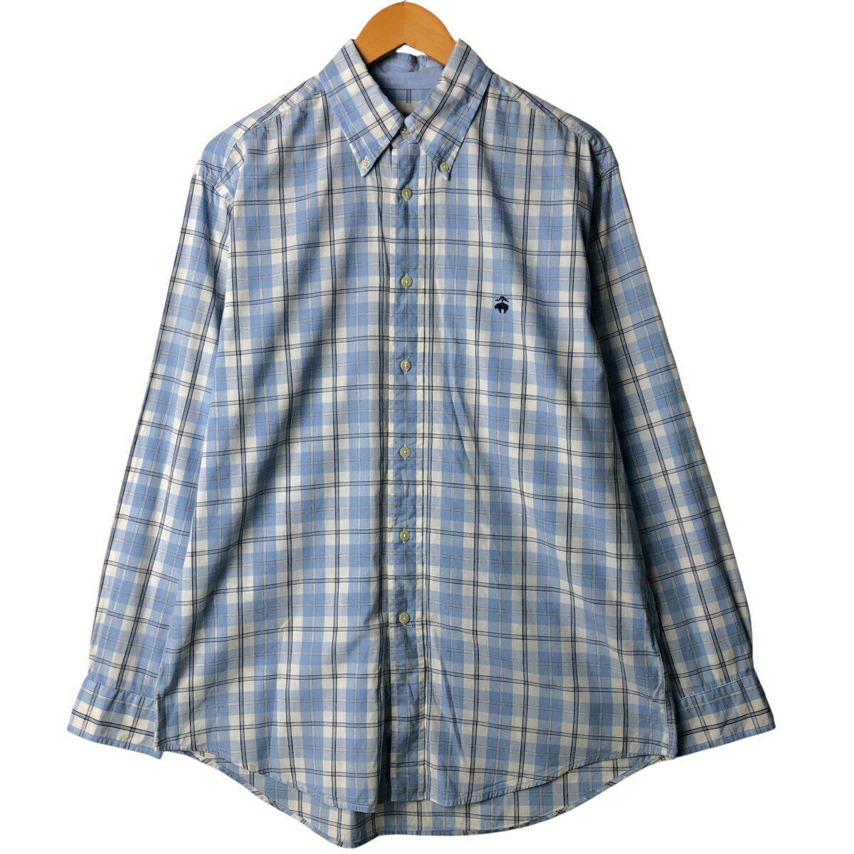 古着 ブルックスブラザーズ Brooks Brothers 346 REGULAR FIT 長袖 ボタンダウンチェックシャツ メンズM相当 /eaa591250 【中古】 【251023】 【SS2603_10】
