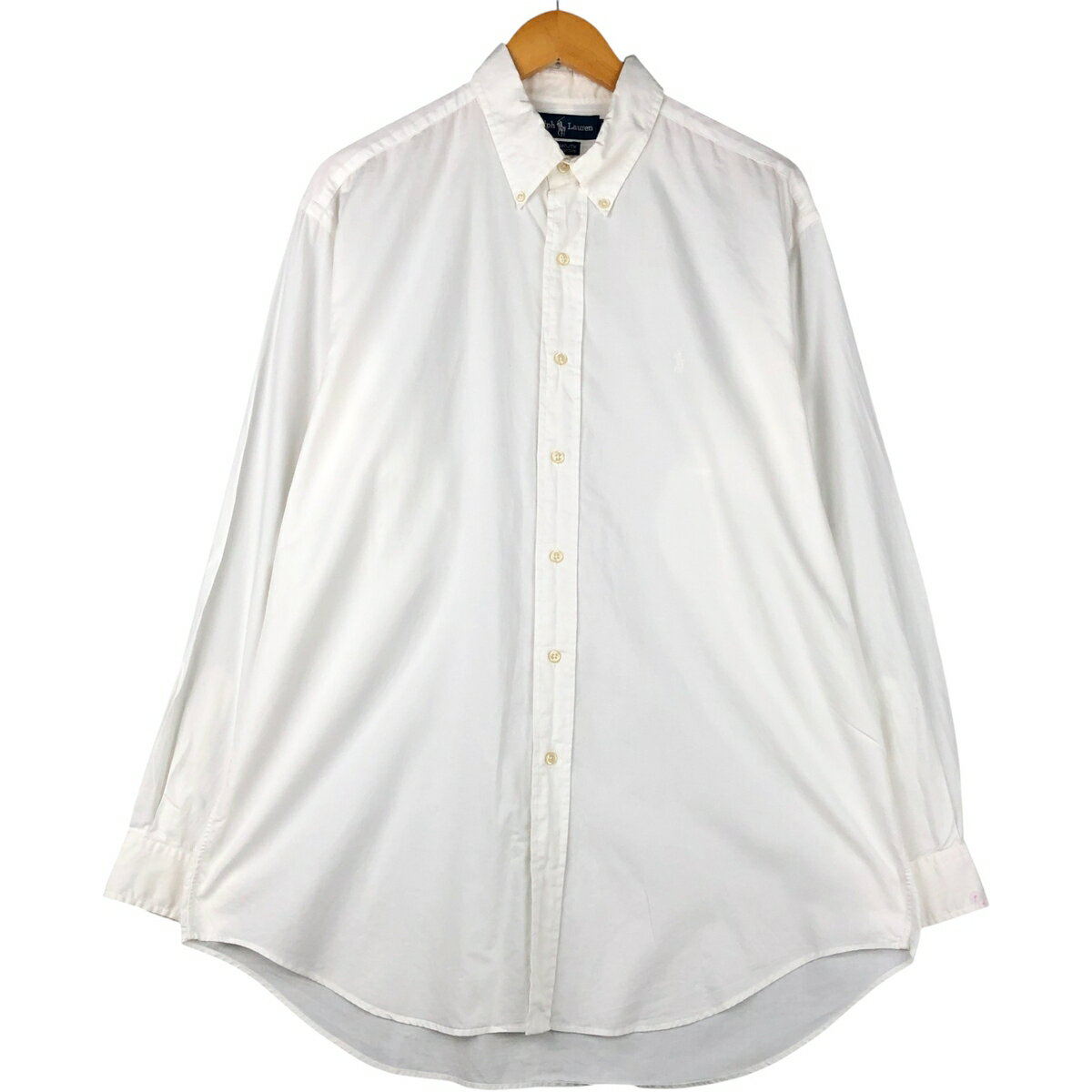 Rakuten - 古着 ラルフローレン Ralph Lauren YARMOUTH 長袖 ボタンダウンシャツ メンズL相当 /eaa591276 【中古】 【251019】 ホワイト系 春夏秋冬