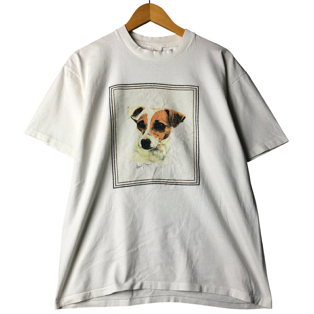 Rakuten - 古着 90'S カルクルー Cal Cru 犬柄 アニマルTシャツ USA製 メンズL相当 ヴィンテージ /eaa591364 【中古】 【251027】 【SS2606_10】