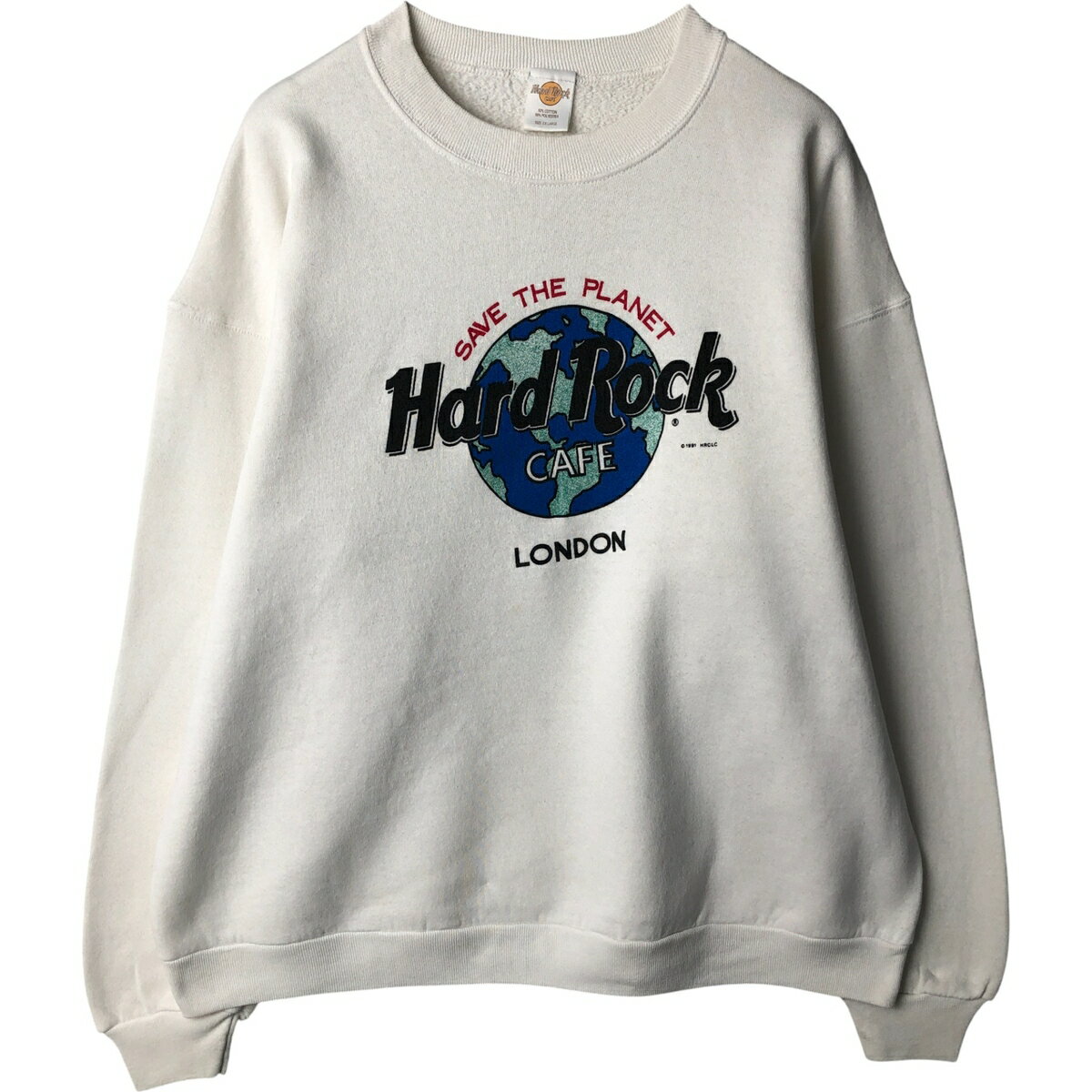 樂天商城 - 古着 90'S HARD ROCK CAFE ハードロックカフェ アドバタイジング スウェットシャツ トレーナー メンズXL相当 ヴィンテージ /eaa591458 【中古】 【251117】 【NH-2508】 ホワイト系 春夏秋冬