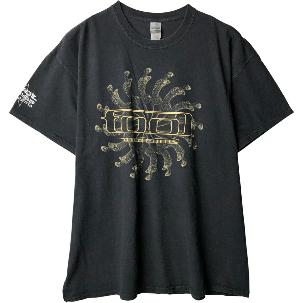 古着 ギルダン GILDAN TOOLトゥール バンドTシャツ バンT メンズXL相当 /eaa591567 【中古】 【251027】 【NH-2508】 ブラック系 春夏秋
