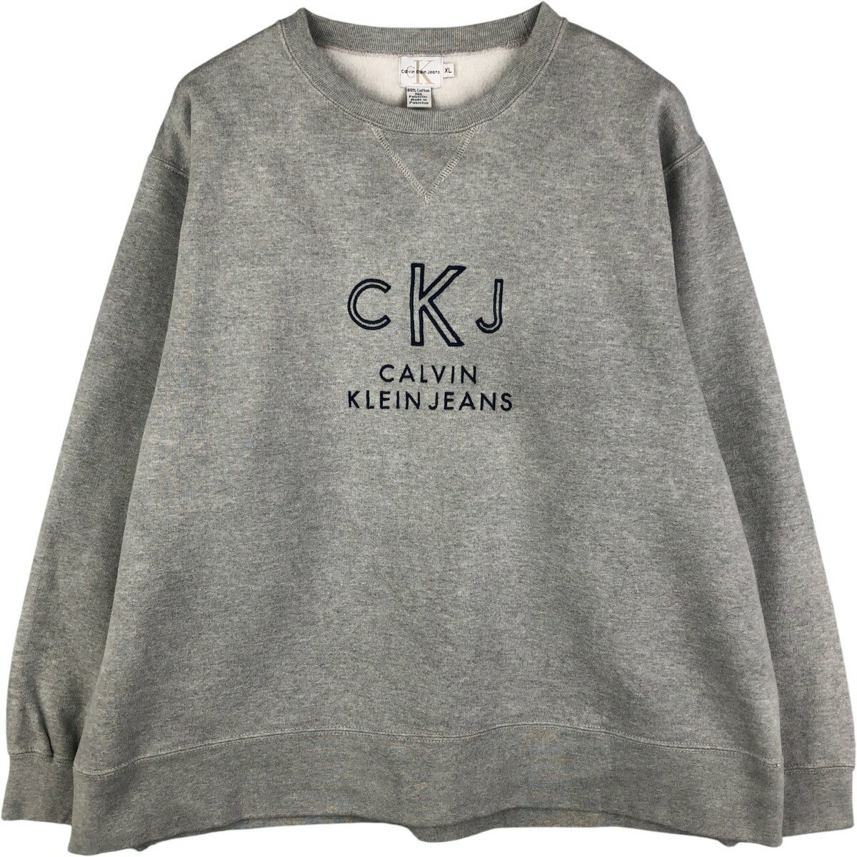 樂天商城 - 古着 90'S カルバンクライン Calvin klein JEANS ロゴスウェットシャツ トレーナー メンズXL相当 /eaa591599 【中古】 【251105】 【NH-2508】 グレー系 春夏秋冬