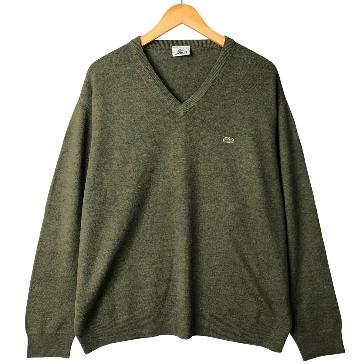 古着 ラコステ LACOSTE Vネック アクリル×ウールニットセーター メンズXL相当 /eaa591656 【中古】 【2..