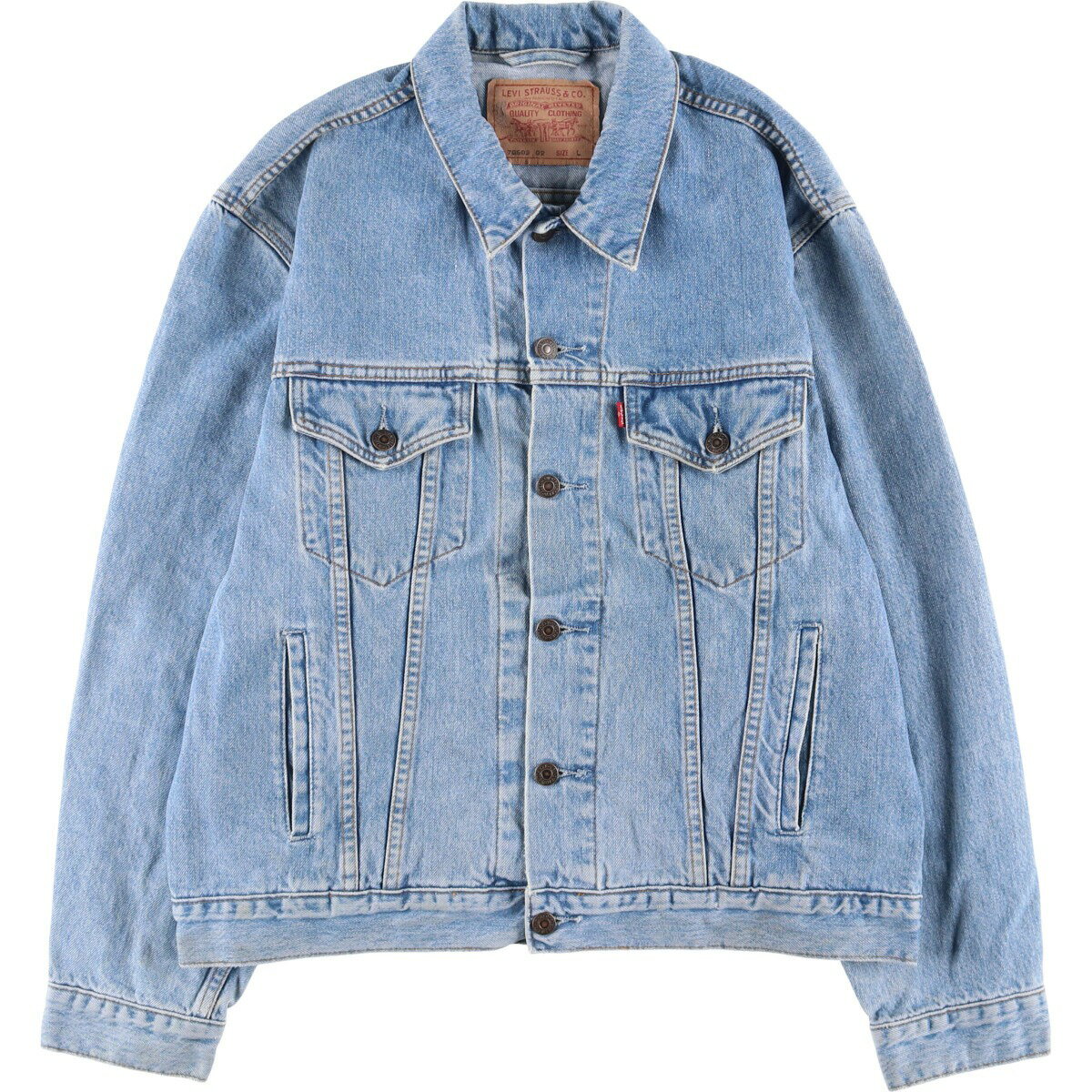 古着 90'S リーバイス Levi's 70503-02 ユーロモデル デニムジャケット Gジャン メンズL相当 ヴィンテージ /eaa592108 【中古】 【251027】 【SS2603_10】 ブルー系 春秋冬
