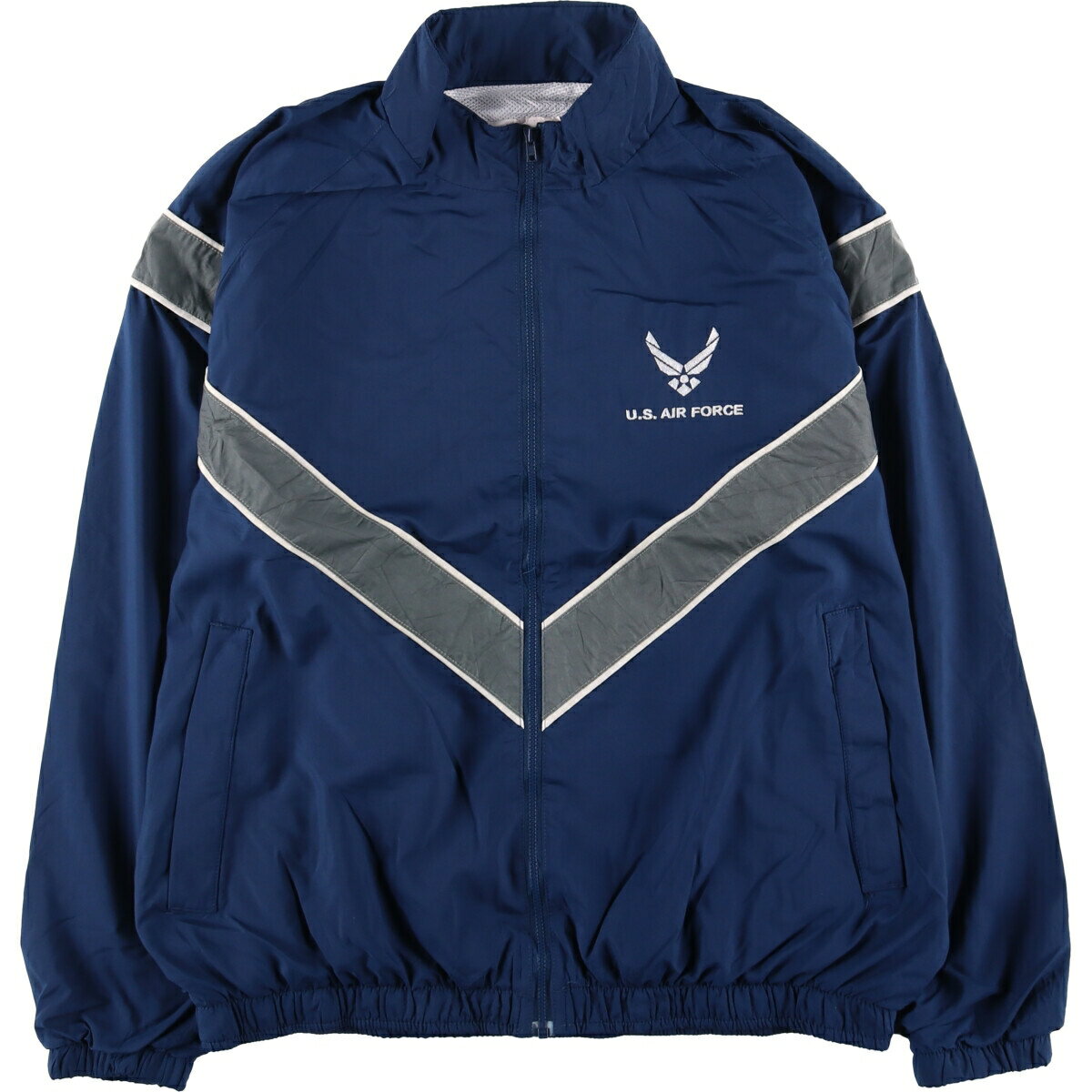 古着 米軍実品 U.S.AIR FORCE PTU トレーニングジャケット ウインドブレーカー USA製 MEDIUM/SHORT メンズM相当 /eaa592242 【中古】 【251105】