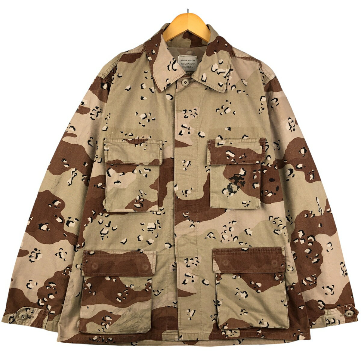 古着 米軍 DEFENSE PERSONNEL SUPPORT CENTER 迷彩柄 6C デザートチョコチップカモ B.D.U ミリタリージャケット MEDIUM-REGULAR メンズM相当 /eaa592388 【中古】 【251031】