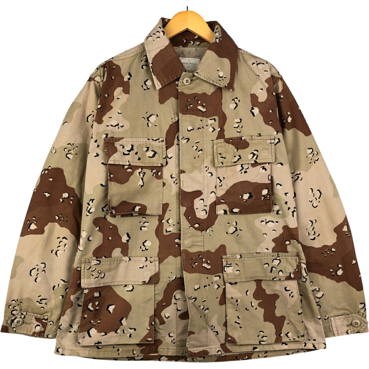 古着 米軍 DEFENSE PERSONNEL SUPPORT CENTER 迷彩柄 6C デザートチョコチップカモ B.D.U ミリタリージャケット MEDIUM-REGULAR メンズM相当 /eaa592391 【中古】 【251031】