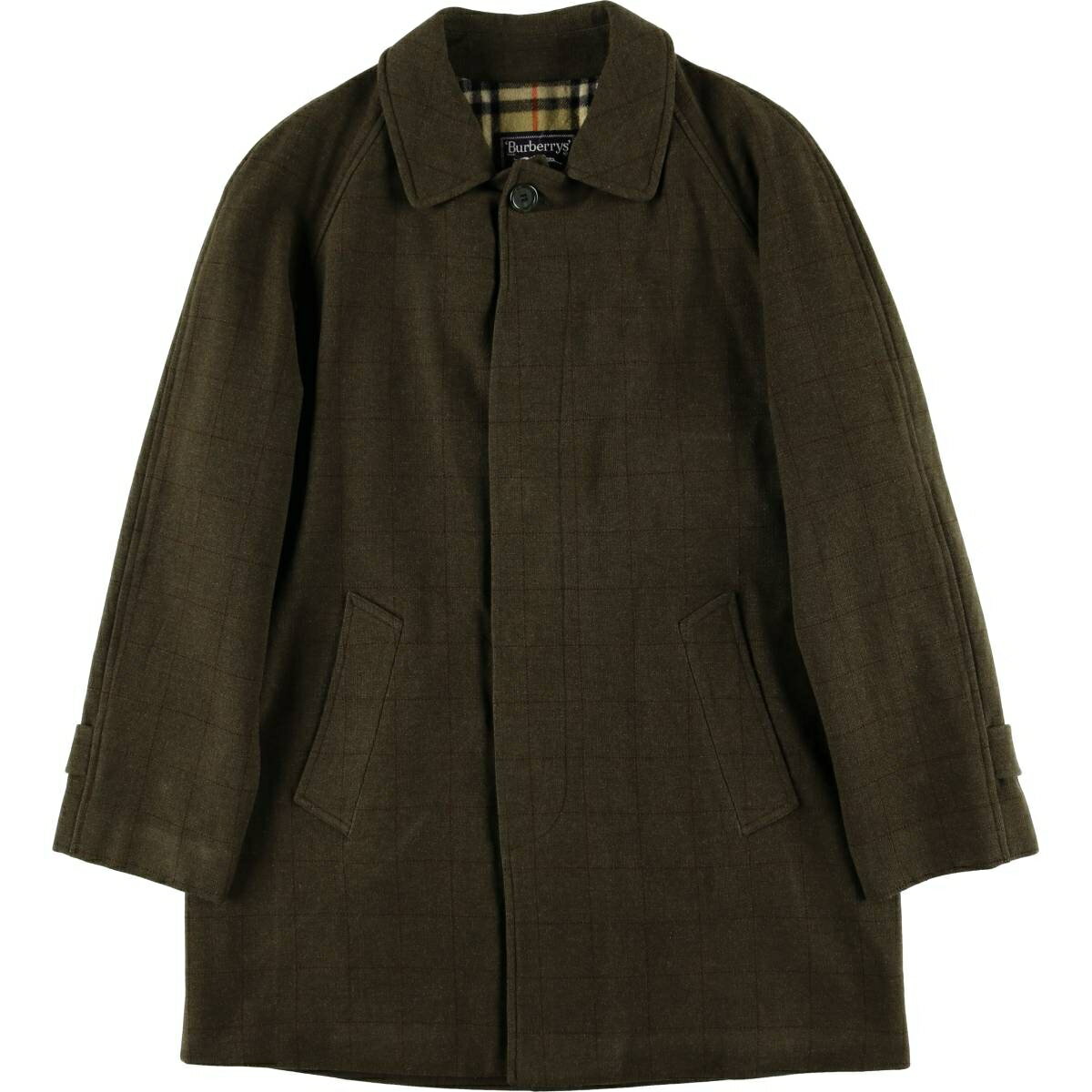 古着 バーバリー Burberry's チェック柄 ウールハーフコート メンズXL相当 /eaa592434 【中古】 【251102】