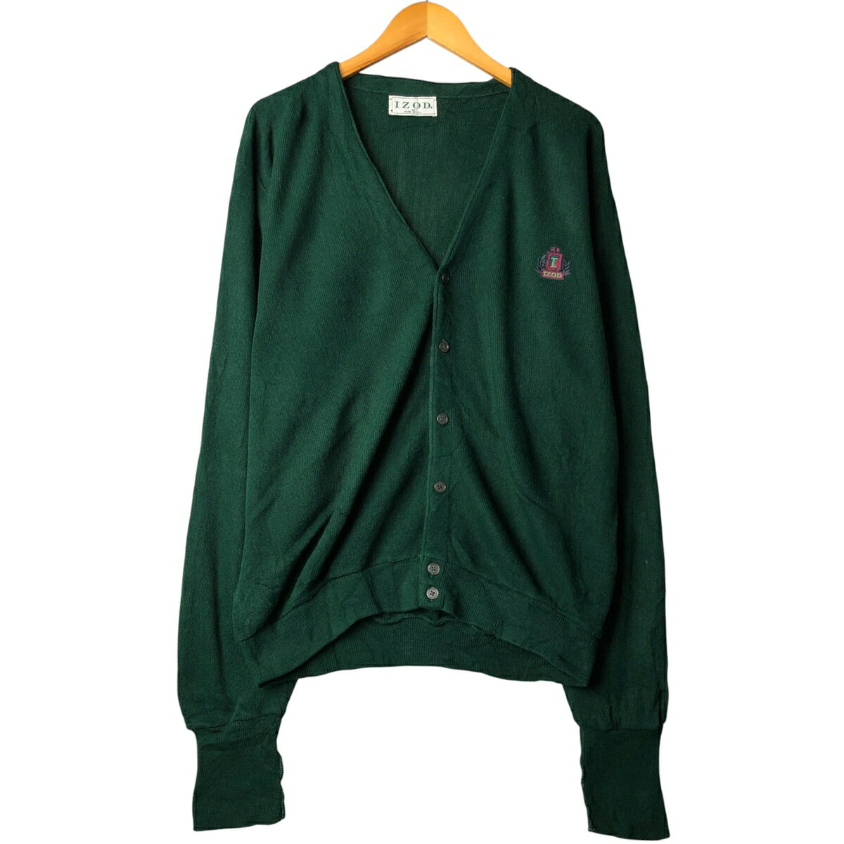 Rakuten - 古着 90'S アイゾット IZOD アクリルニットカーディガン USA製 メンズM相当 ヴィンテージ /eaa592609 【中古】 【251102】 【SS2603_10】 グリーン系 春秋冬