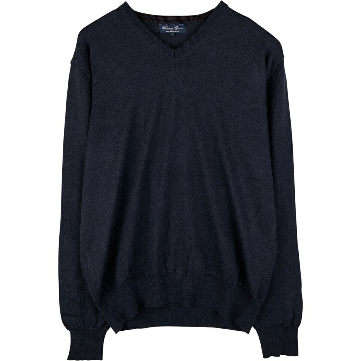 古着 Racing Green Vネック メリノウールニットセーター イタリア製 メンズL相当 /eaa592666 【中古】 ..