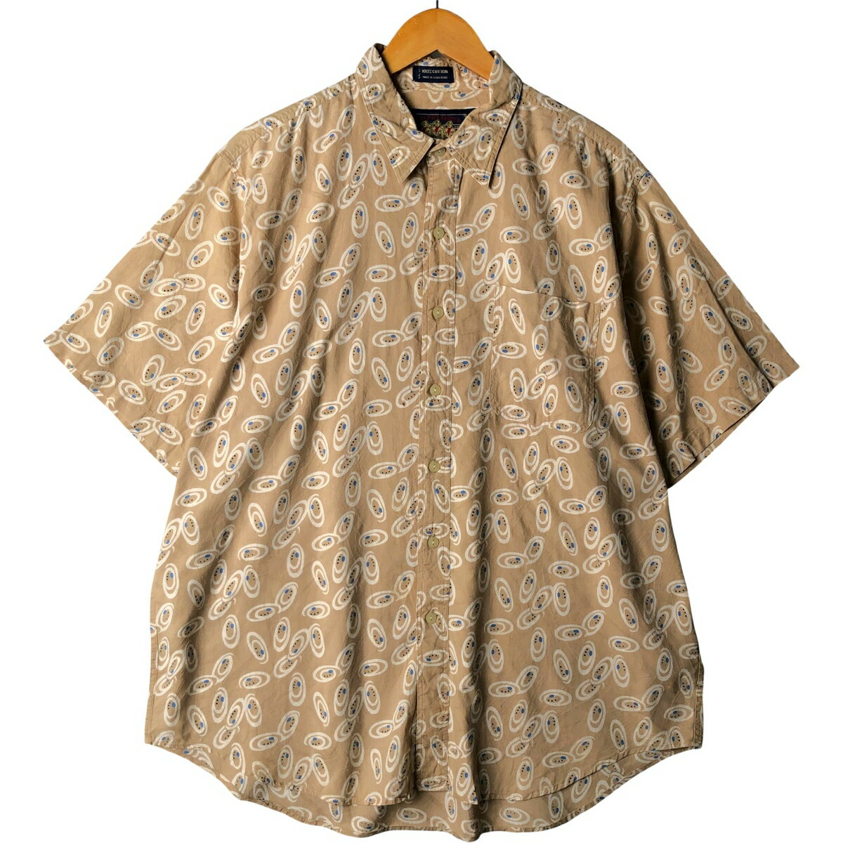 樂天商城 - 古着 80'S ラルフローレン Ralph Lauren CHAPS チャップス 総柄 半袖 コットンシャツ メンズXL相当 ヴィンテージ /eaa592704 【中古】 【251028】