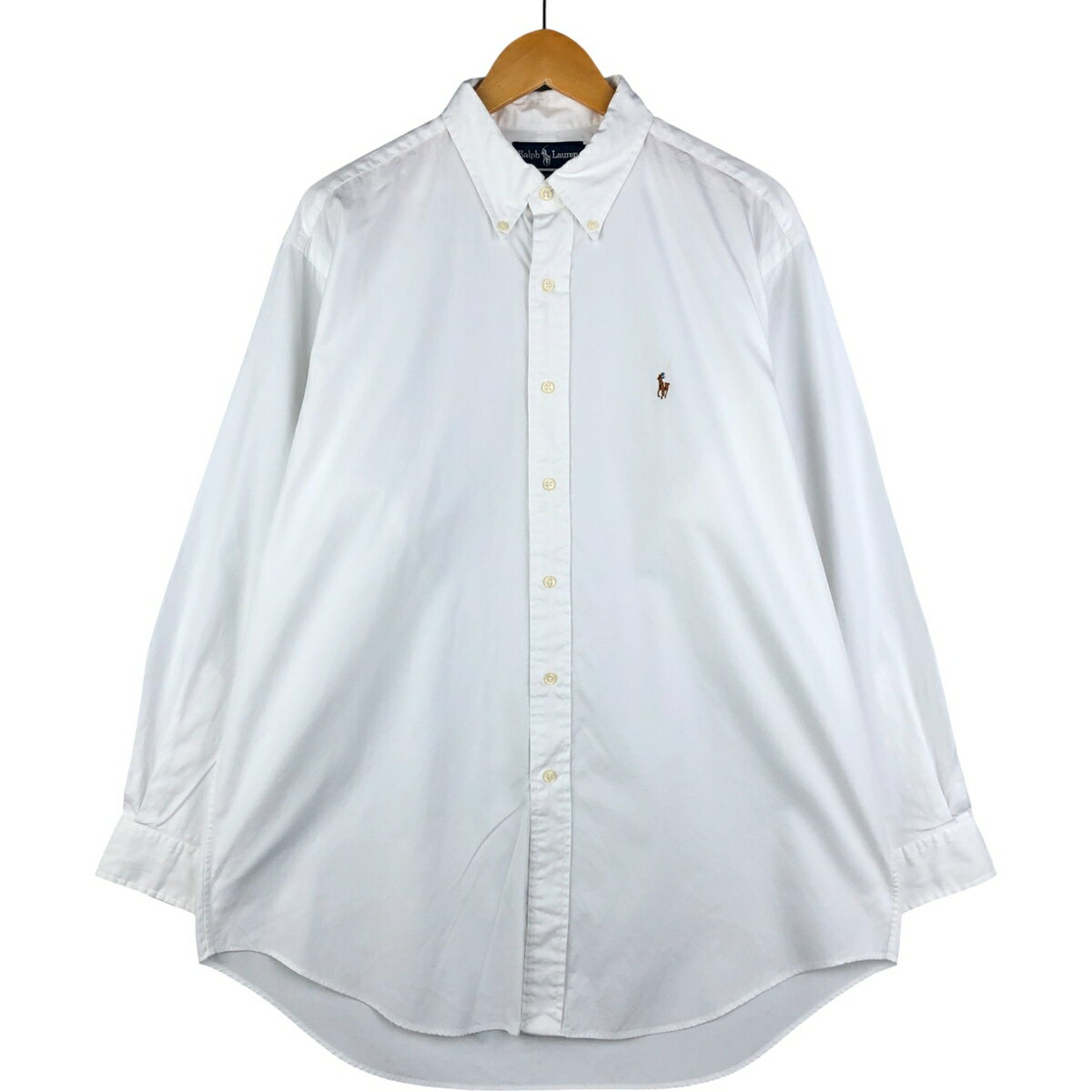 乐天商城 - 古着 ラルフローレン Ralph Lauren YARMOUTH 長袖 ボタンダウンシャツ メンズL相当 /eaa592724 【中古】 【251027】 【SS2606_10】