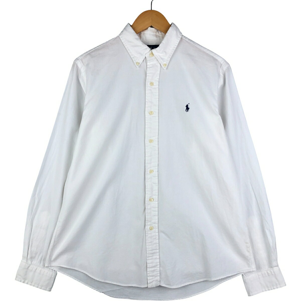 樂天商城 - 古着 ラルフローレン Ralph Lauren CUSTOM FIT 長袖 ボタンダウンシャツ メンズL相当 /eaa592727 【中古】 【251027】 ホワイト系 春夏秋冬