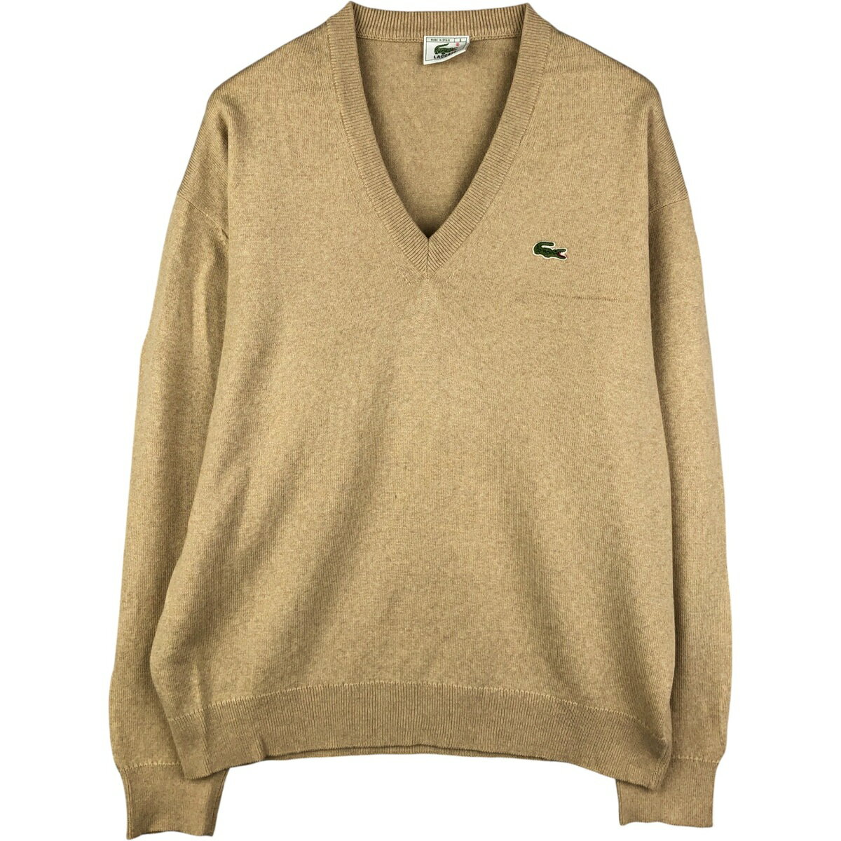 古着 ラコステ LACOSTE Vネック アクリ