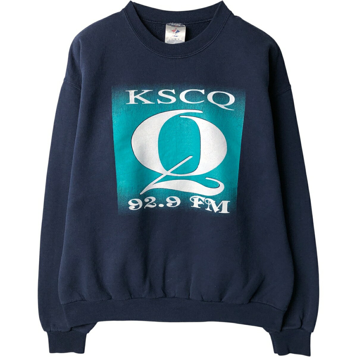 古着 90'S ジャージーズ Jerzees KSCQ-FM ラジオ プリントスウェットシャツ トレーナー メンズL相当 ヴ..