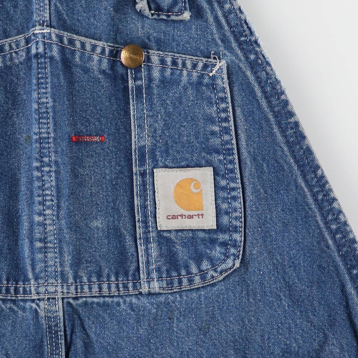 古着 ビッグサイズ ~00'S カーハート Carhartt デニムオーバーオール USA製 メンズw39相当 /eaa593394 【中古】 【251117】