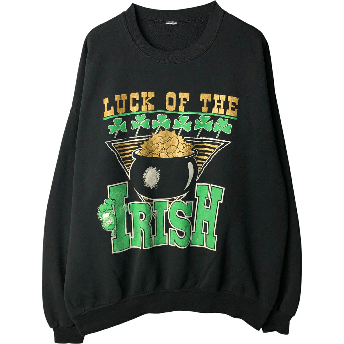 Rakuten - 古着 プリントスウェットシャツ トレーナー メンズXL相当 /eaa593471 【中古】 【251122】 【NH-2508】 ブラック系 春夏秋冬