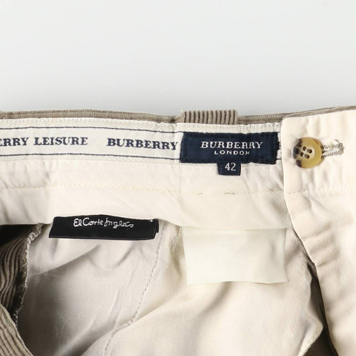 古着 バーバリー Burberry's LONDON El Corte Ingles ツータック コーデュロイパンツ メンズw31相当 /eaa593560 【中古】 【251110】