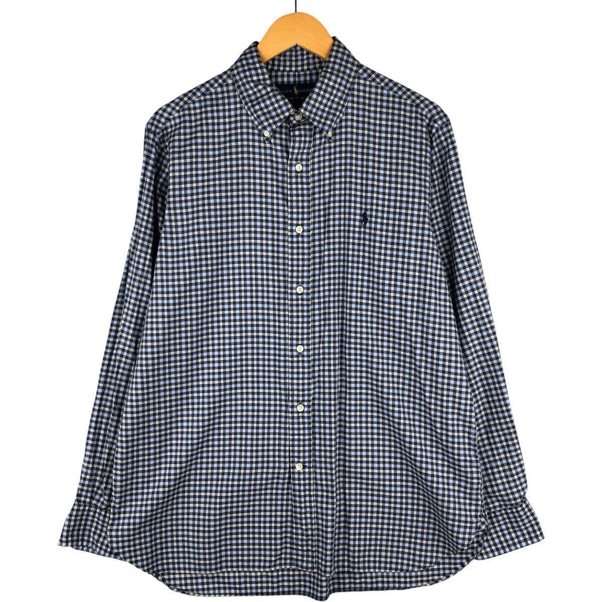 樂天商城 - 古着 ラルフローレン Ralph Lauren CLASSIC FIT クラシックフィット 長袖 ボタンダウンチェックシャツ メンズL相当 /eaa593737 【中古】 【251116】