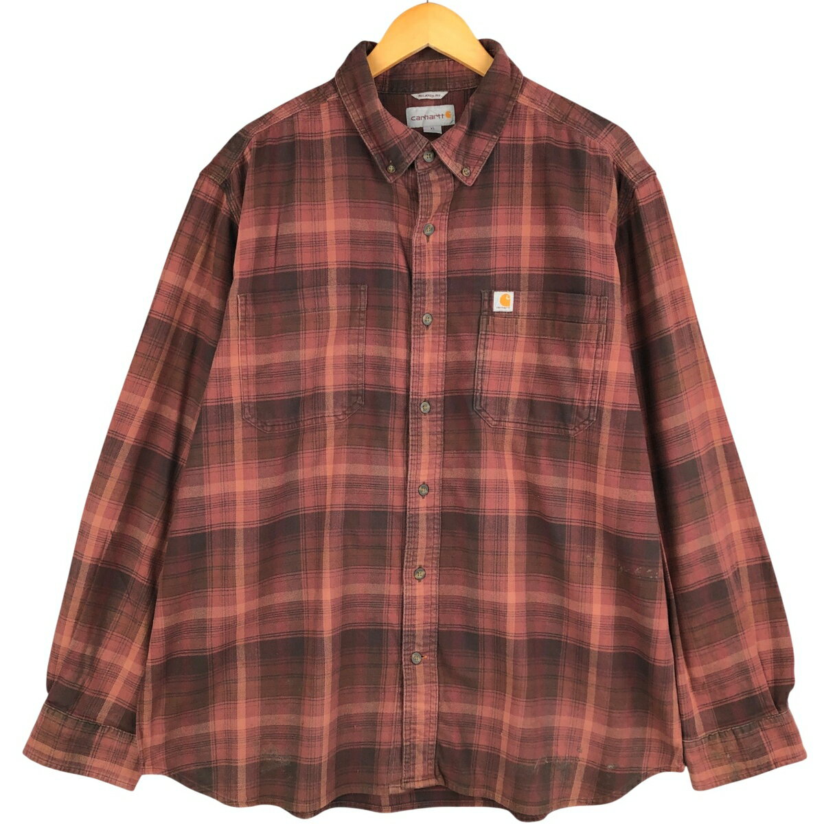 古着 カーハート Carhartt 長袖 ボタンダウン ライトネルチェックシャツ メンズXL相当 /eaa593769 【中古】 【251114】