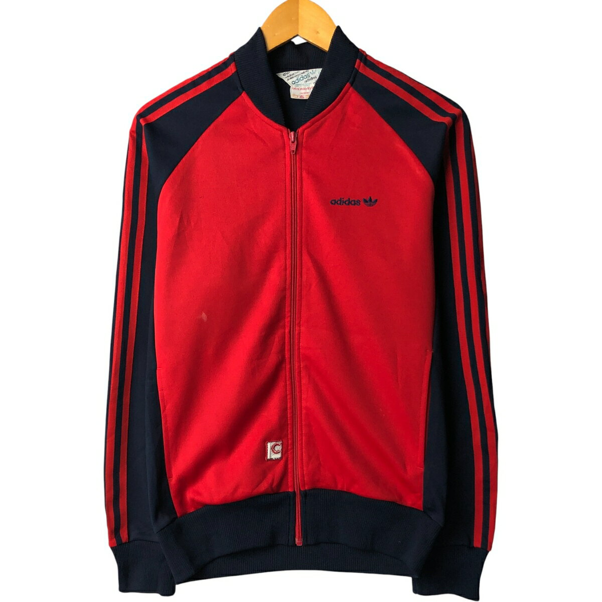 adidas ビンテージモデル ジャージ :2L BK/RED/WHT Adidas Vintage Red and Black Zip Up Windbreaker Jacket 2000s Price