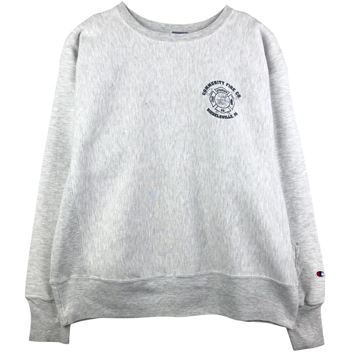 Collaboration - 古着 00'S~ チャンピオン Champion REVERSE WEAVE リバースウィーブ プリントスウェットシャツ トレーナー メンズXL相当 /eaa594822 【中古】 【251022】 【NH-2508】 【SS2603_10】 グレー系 春夏秋冬