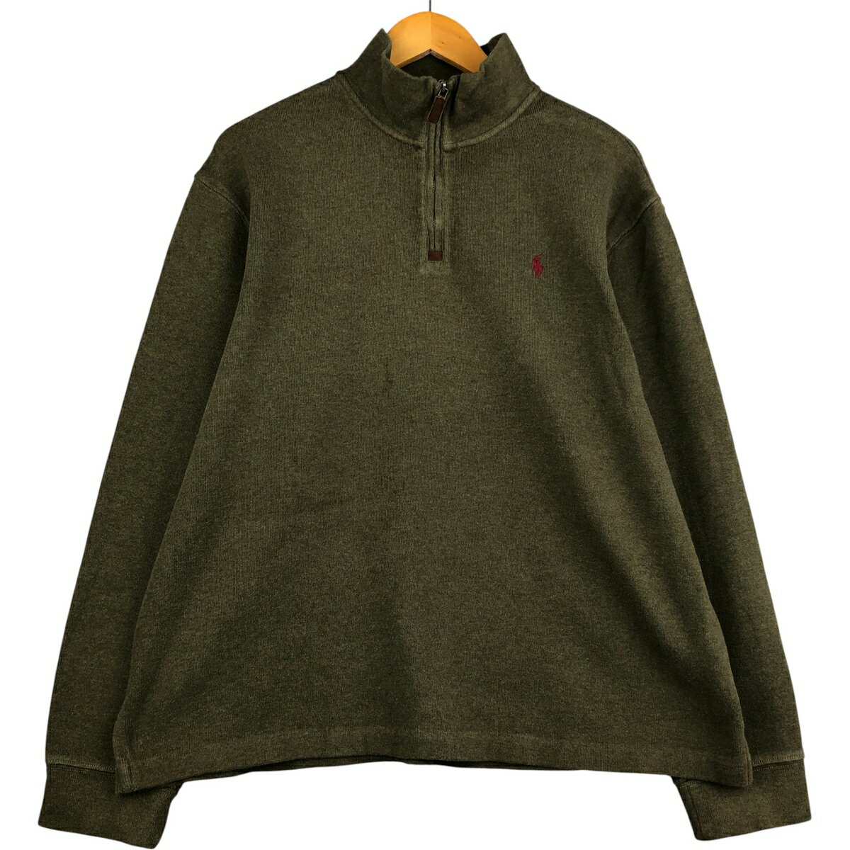 楽天市場】ラルフローレン ハーフジップ（カラーカーキグリーン