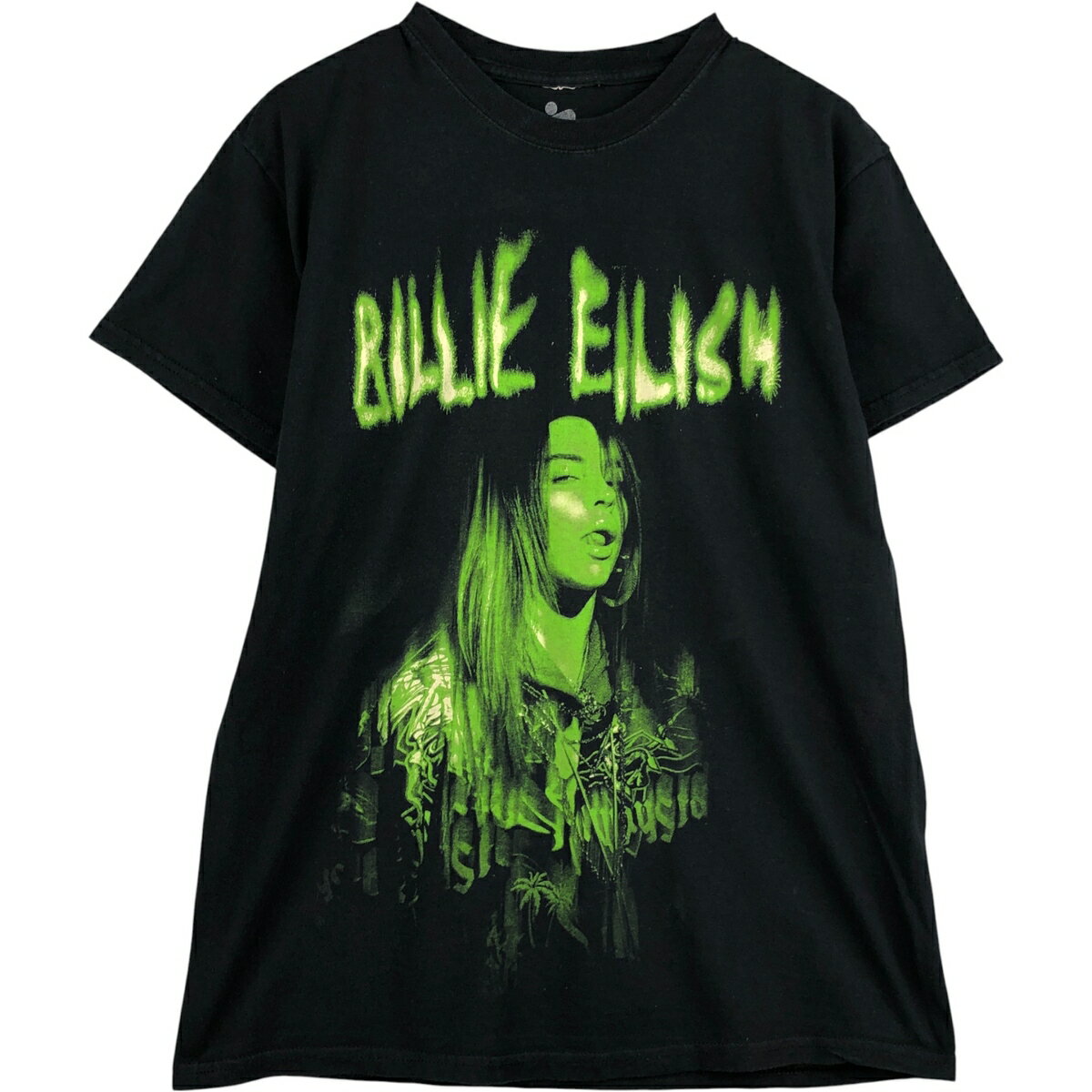 Rakuten - 古着 billie eilish ビリーアイリッシュ バンドTシャツ バンT メンズM相当 /eaa594884 【中古】 【251024】 【NH-2508】 ブラック系 春夏秋