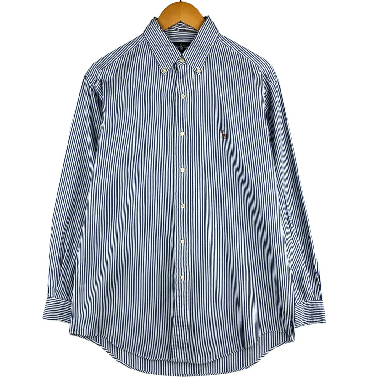 古着 ラルフローレン Ralph Lauren YARMOUTH 長袖 ボタンダウンストライプシャツ メンズM相当 /eaa595089 【中古】 【251109】(4)