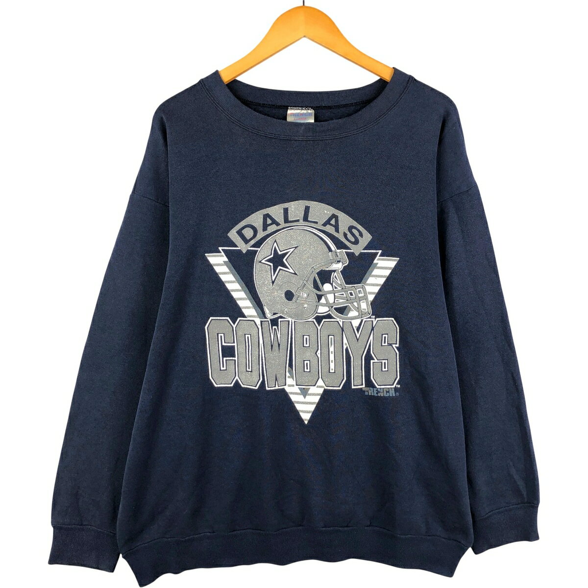 古着 90'S TRENCH NFL DALLAS COWBOYS ダラスカウボーイズ プリントスウェットシャツ トレーナー USA製 メンズXL相当 ヴィンテージ /eaa595245 【中古】 【251117】