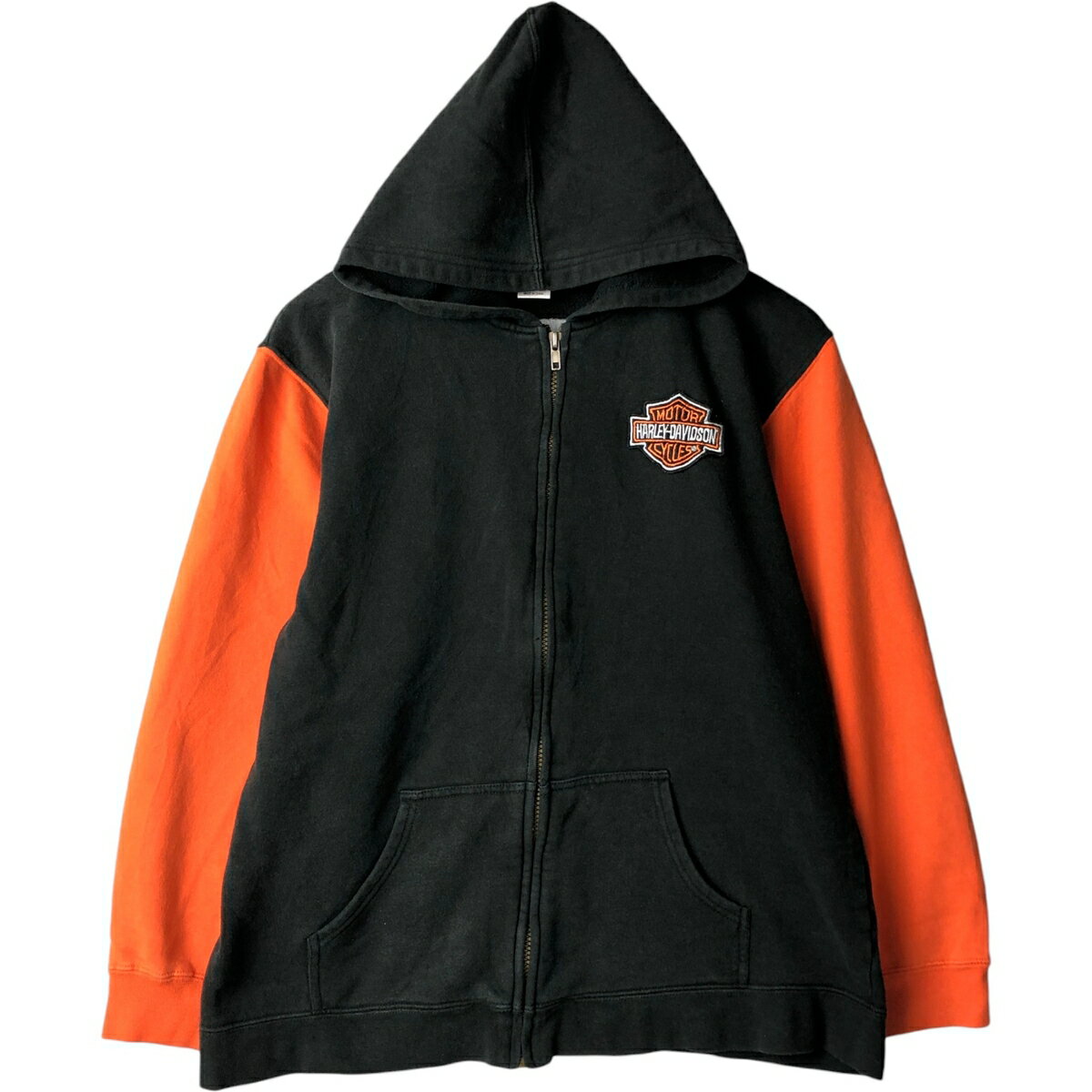 商品詳細 ブランド・Harley-Davidson・ハーレーダビッドソン・ 特徴・長袖・フルジップ・両面プリント・ツートン・ モデル/形状・スウェットフルジップパーカー・ 素材・コットン:80%・ポリエステル:20%・ 色・ブラック系 黒色...