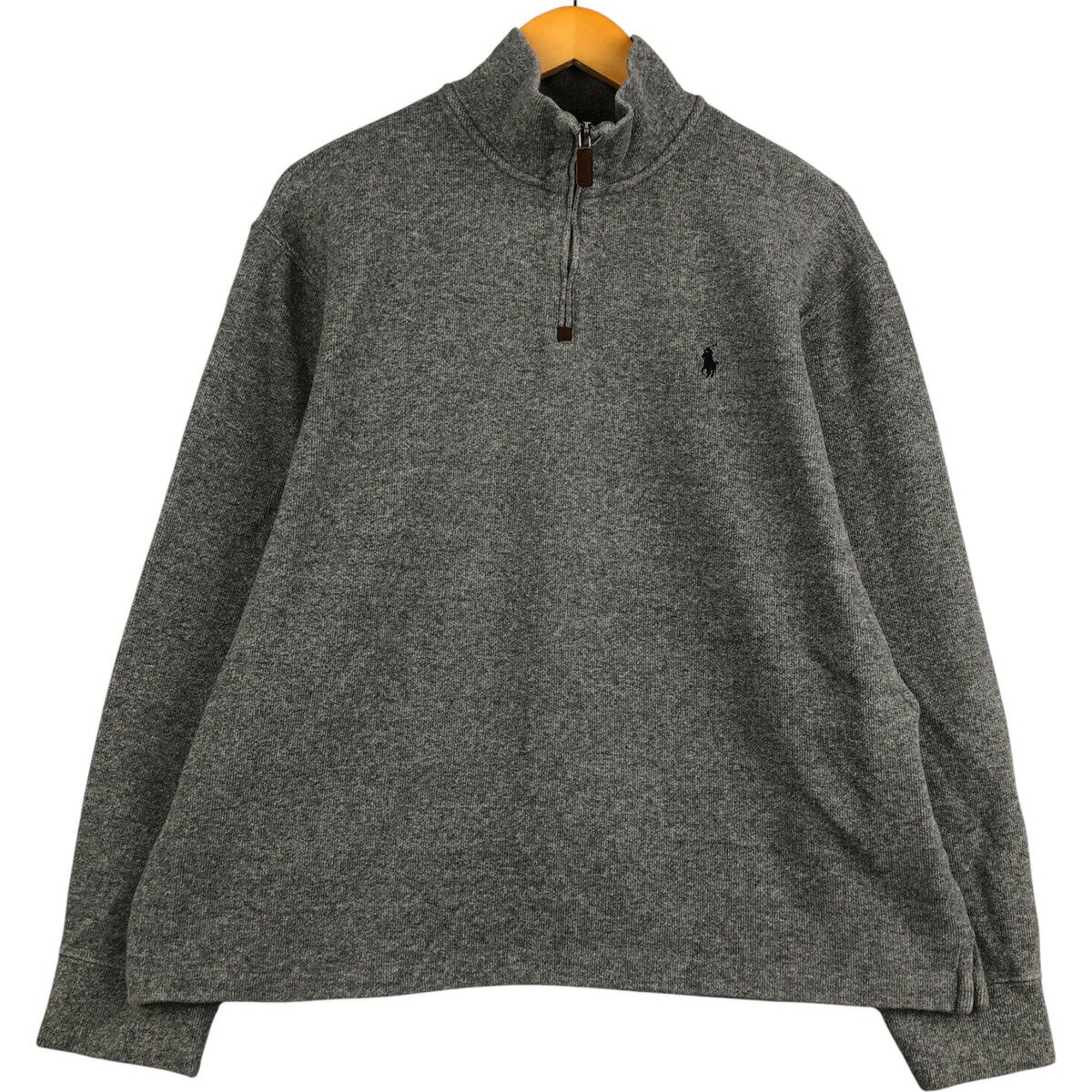樂天商城 - 古着 ラルフローレン Ralph Lauren POLO by Ralph Lauren ハーフジップスウェットシャツ トレーナー メンズXL相当 /eaa595368 【中古】 【251113】 グレー系 春夏秋冬