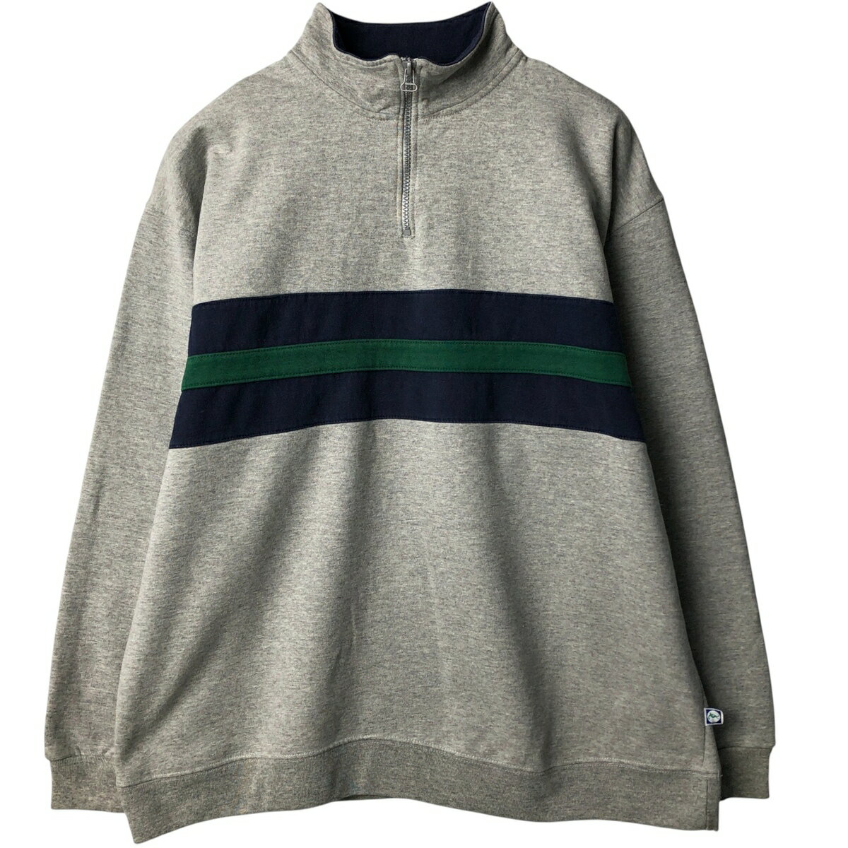 Rakuten - 古着 90'S ディスカスアスレチック DISCUS ATHLETIC ハーフジップスウェットシャツ トレーナー メンズXL相当 ヴィンテージ /eaa595659 【中古】 【251109】 【NH-2508】 グレー系 春夏秋冬