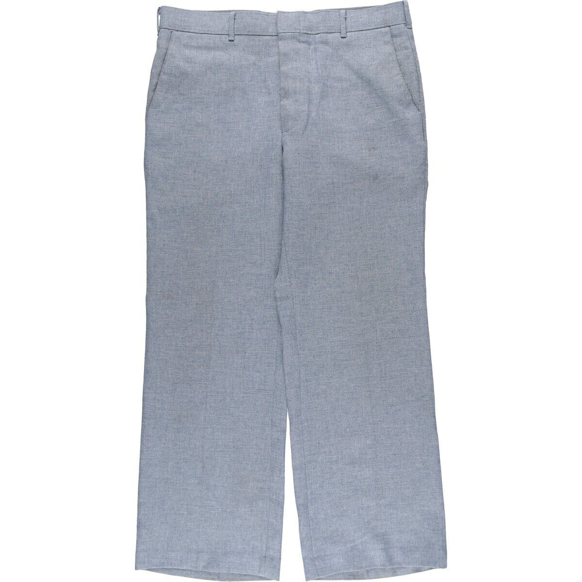 商品詳細 ブランド・Levi's・リーバイス・ 特徴・薄手・ヴィンテージ・ジッパーフライ・ロケットタロン・ モデル/形状・ACTION SLACKS・スラックスパンツ・ 素材・不明・ 色・ブルー系 水色・ 柄・無地・ 生産国・不明・ 年代・80年代・ サイズ・メンズw35・表記サイズ:不明・ウエスト:90cm・股上:30cm・股下:75cm・もも周り:64cm・裾周り:53cm・ コンディション・C・ カテゴリ・メンズ・ボトムス・ロングパンツ・スラックス・プリーツパンツ・ 商品番号・eaa595728・ 取扱店・・ スタッフコメント品質表示タグ欠損の為、一部詳細不明です。写真と実物とでは色味が異なる恐れがございます。Levi's ACTION SLACKS スラックスパンツ / メンズw35 / 商品番号 eaa595728 USEDですので使用感などございますが、まだまだご愛用していただけます。 古着という事をご理解の上ご注文よろしくお願いします。 【状態追記】 ●前、左腿・右裾に汚れ　 ●後、右腿に汚れ ●内側、左右ポケット内側に汚れ　後、左右裾内側に汚れ※状態は当社独自の基準です。 着用感表記サイズウエスト股上股下もも周り裾周り メンズw35不明(サイズ表記不明ですが、計測値によりメンズw35相当です。)90cm30cm75cm64cm53cm ※測定値の若干の誤差はご了承下さい。サイズガイドはこちら ブランドLevi'sリーバイス 特徴薄手 / ヴィンテージ / ジッパーフライ / ロケットタロンモデル/形状ACTION SLACKS / スラックスパンツ素材不明色ブルー系 水色柄無地生産国不明年代80年代カテゴリスラックス・プリーツパンツ商品番号eaa595728取扱店　　 品質表示タグ欠損の為、一部詳細不明です。写真と実物とでは色味が異なる恐れがございます。リーバイスの他の商品を見るスラックス・プリーツパンツの他の商品を見る