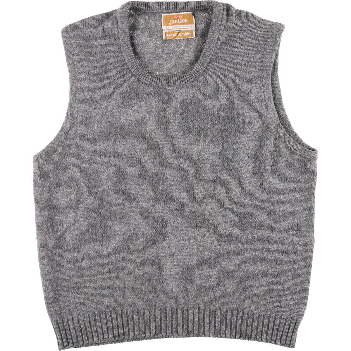 古着 ~80'S ジャンセン Jantzen Scotch tumbler ニットベスト USA製 メンズL相当 ヴィンテージ /eaa595..