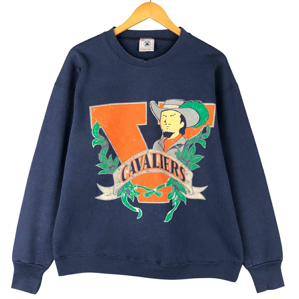 古着 90'S デルタ DELTA FIFTY-FIFTY カレッジ キャラクタースウェットシャツ トレーナー USA製 メンズXL相当 ヴィンテージ /eaa596015 【中古】 【251208】