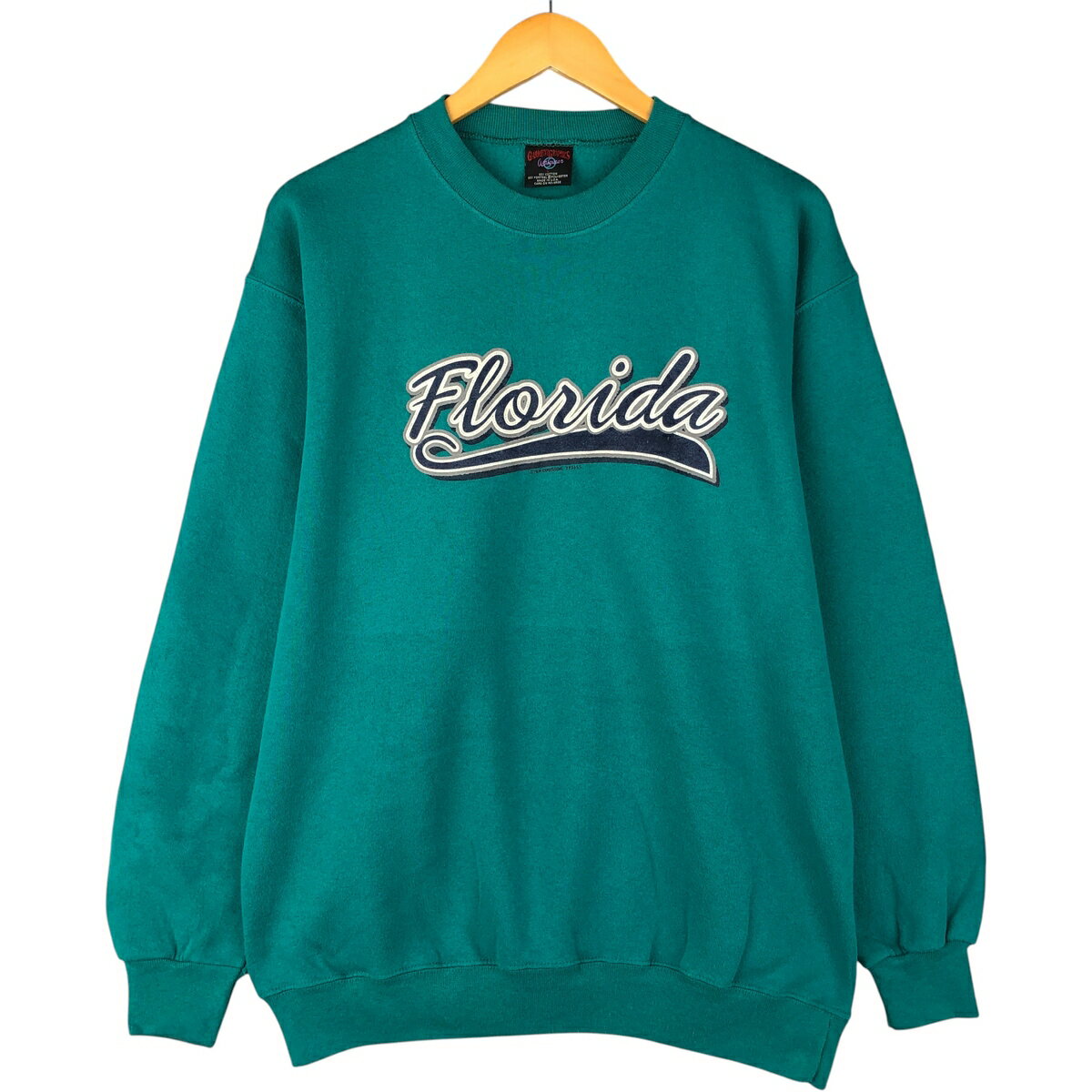 Sweat - 古着 90'S GARMENTGRAPHICS カレッジスウェットシャツ トレーナー USA製 メンズL相当 ヴィンテージ /eaa596040 【中古】 【251208】 グリーン系 春夏秋冬