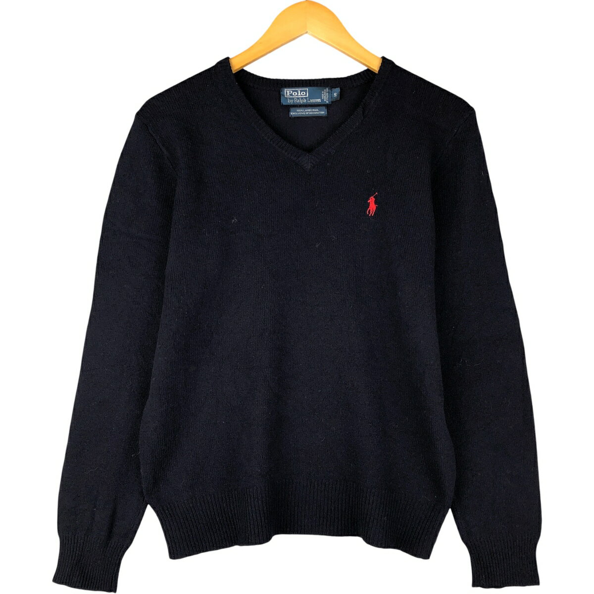 古着 ラルフローレン Ralph Lauren POLO by Ralph Lauren Vネック ラムウールニットセーター メンズS相当 /eaa596159 【中古】 【251206】 【CF2512】(4.0)