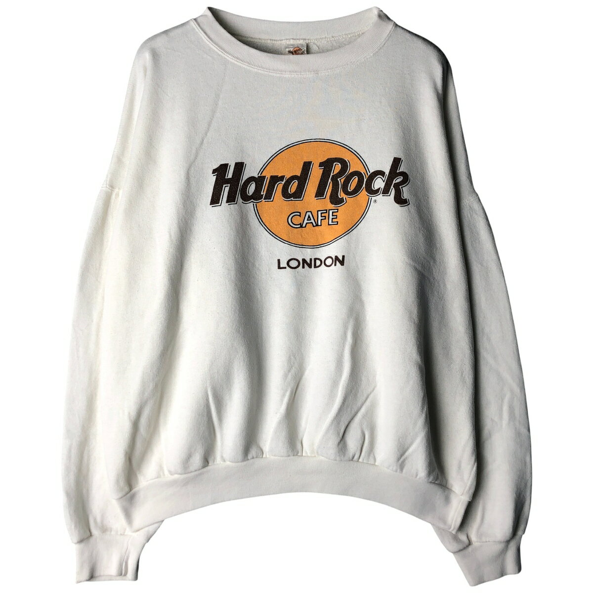 乐天商城 - 古着 HARD ROCK CAFE ハードロックカフェ アドバタイジング スウェットシャツ トレーナー メンズXL相当 ヴィンテージ /eaa596487 【中古】 【251213】 【NH-2508】 ホワイト系 春夏秋冬