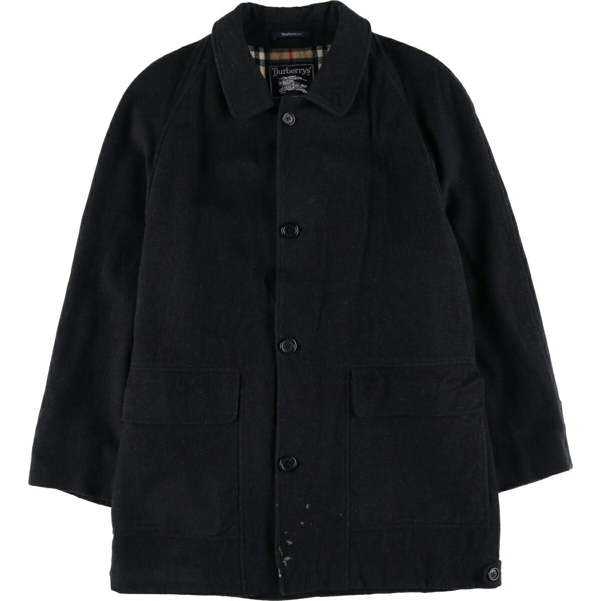 バーバリー　メンズハーフコートライナー付き 046772_1.jpg