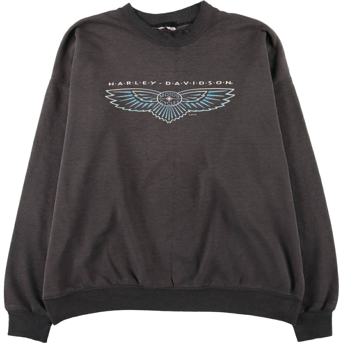 ハーレーダビッドソン　スウェット　メンズ　サイズL フレイム　USA製 ハーレーダビッドソン スウェット メンズ サイズL フレイム USA製