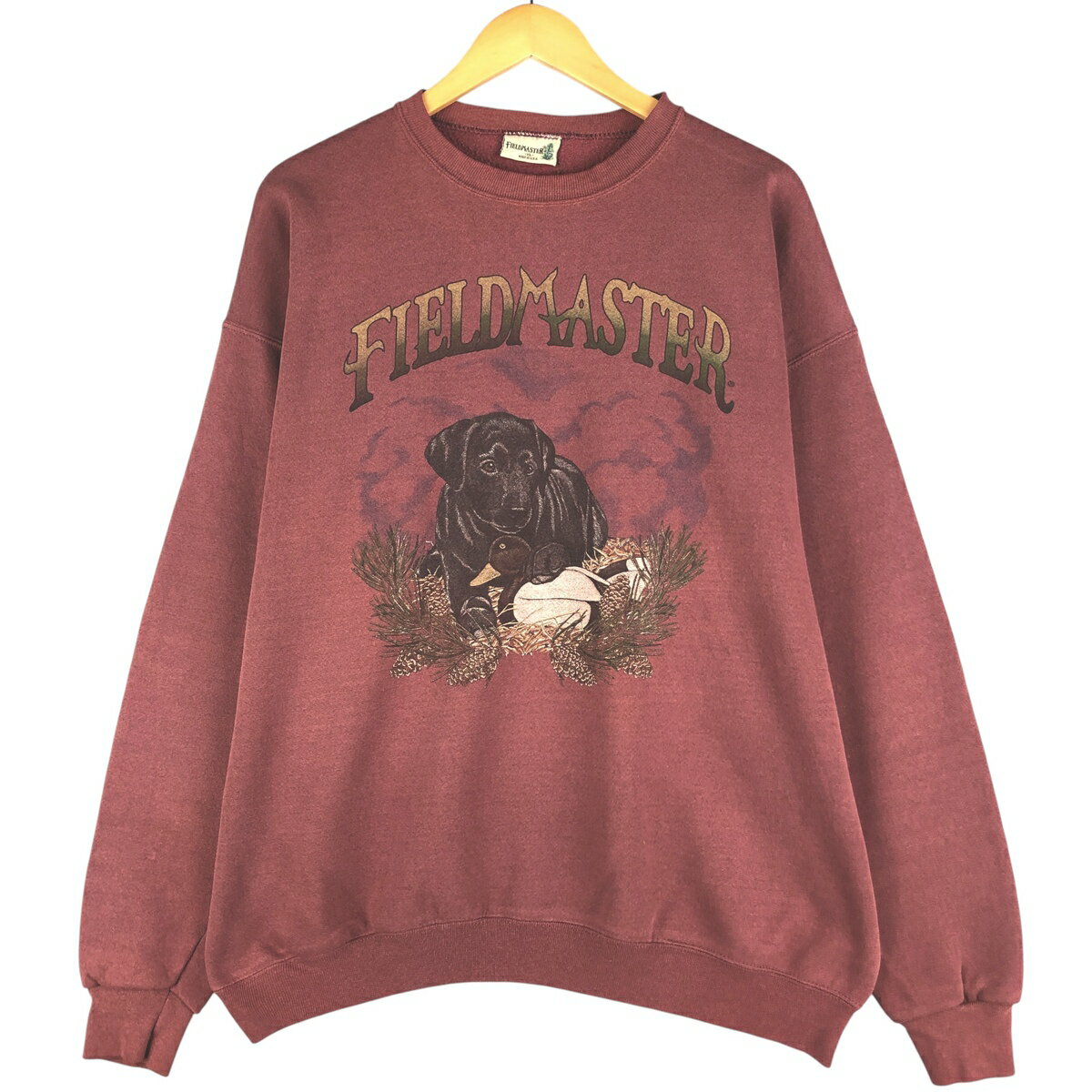 古着 90'S FIELDMASTER 犬柄 アヒル柄 アニマル スウェットシャツ トレーナー USA製 メンズXL相当 ヴィンテージ /eaa596717 【中古】 【251205】