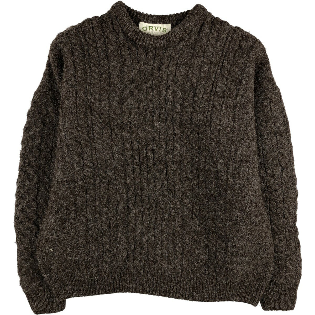 古着 00'S オービス ORVIS ケーブル編み ウールニットセーター メンズL相当 /eaa596802 【中古】 【251227】 【CF2512】 【NH-2508】