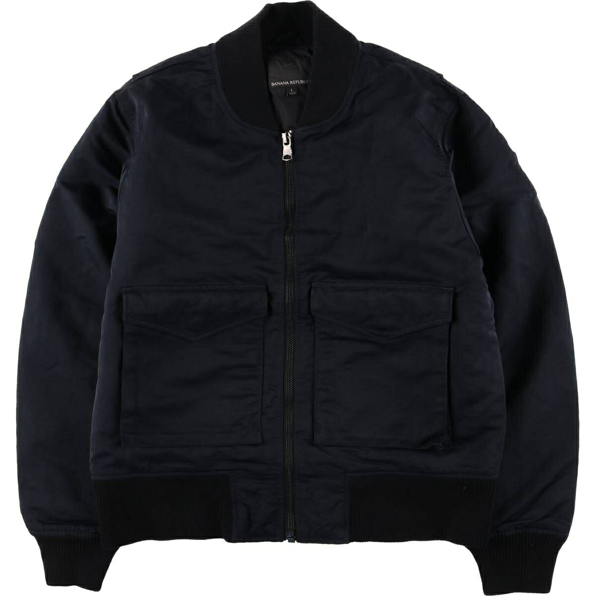 Rakuten - 古着 バナナリパブリック BANANA REPUBLIC ボンバージャケット 中綿ジャケット パファージャケット メンズL相当 /eaa596892 【中古】 【251213】 【SS2603_10】 ブラック系 春秋冬